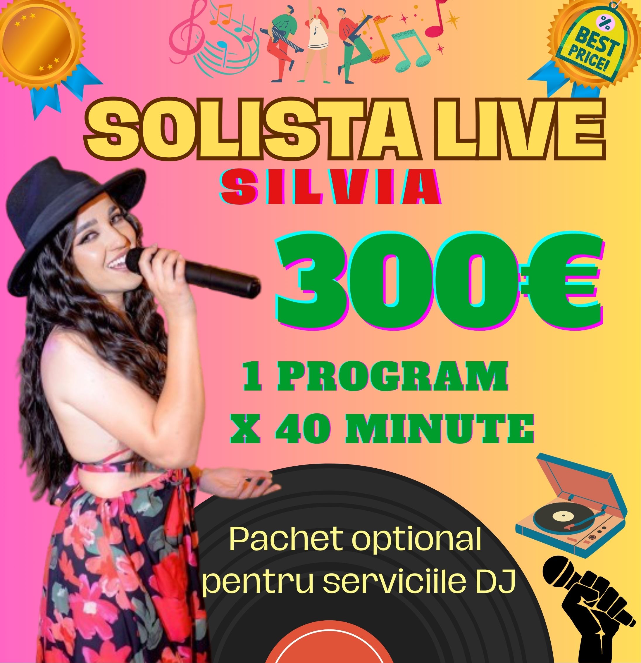 Solistă vocală live 1 program x 40 minute — fotografia 1