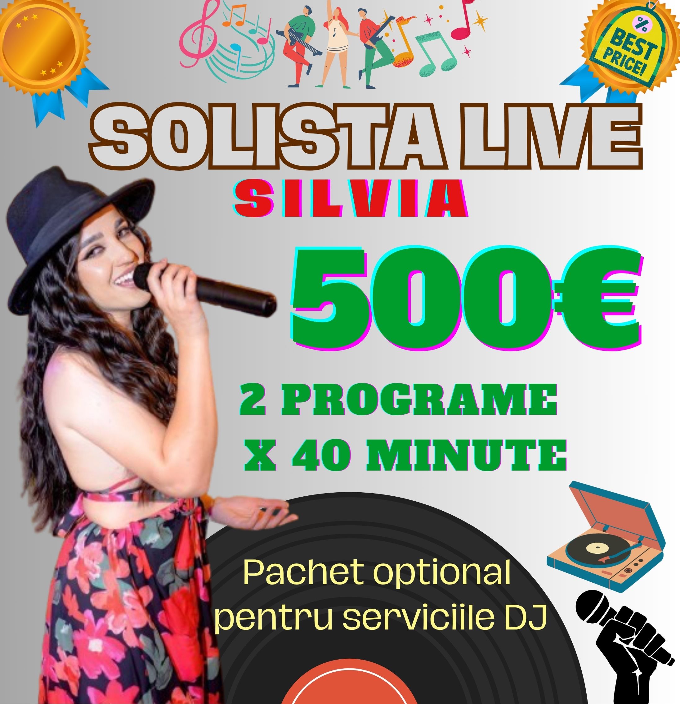 Solistă vocală live 2 programe x 40 minute — fotografia 1